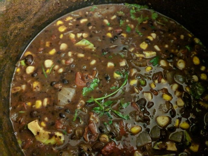 close up view of Black Bean Soup