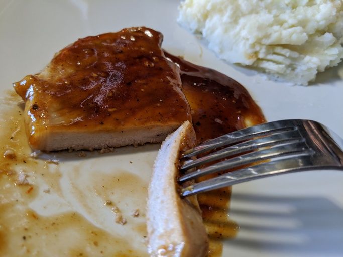 close up view of Crack Pork Chops