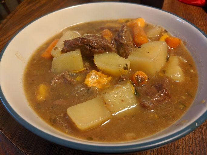 close up view of Instant Pot Beef Stew