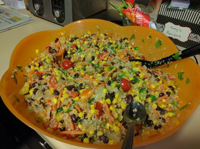 close up view of Quinoa and Black Bean Salad