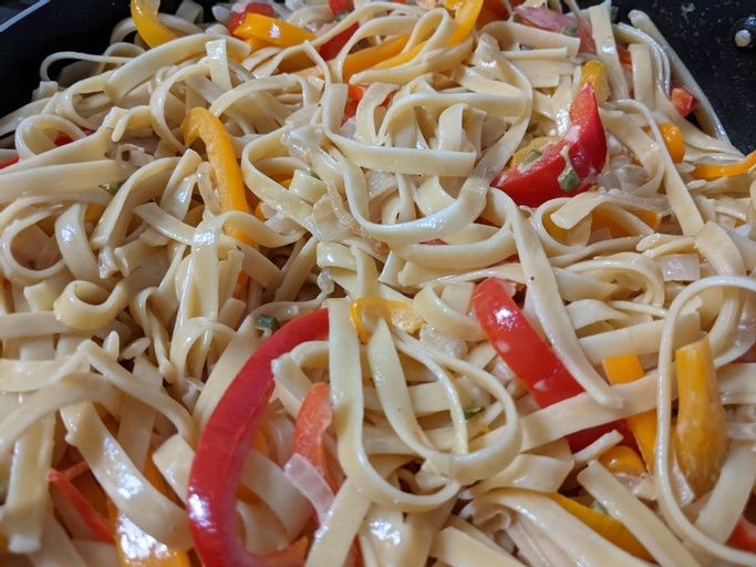 close up view of Six Pepper Pasta
