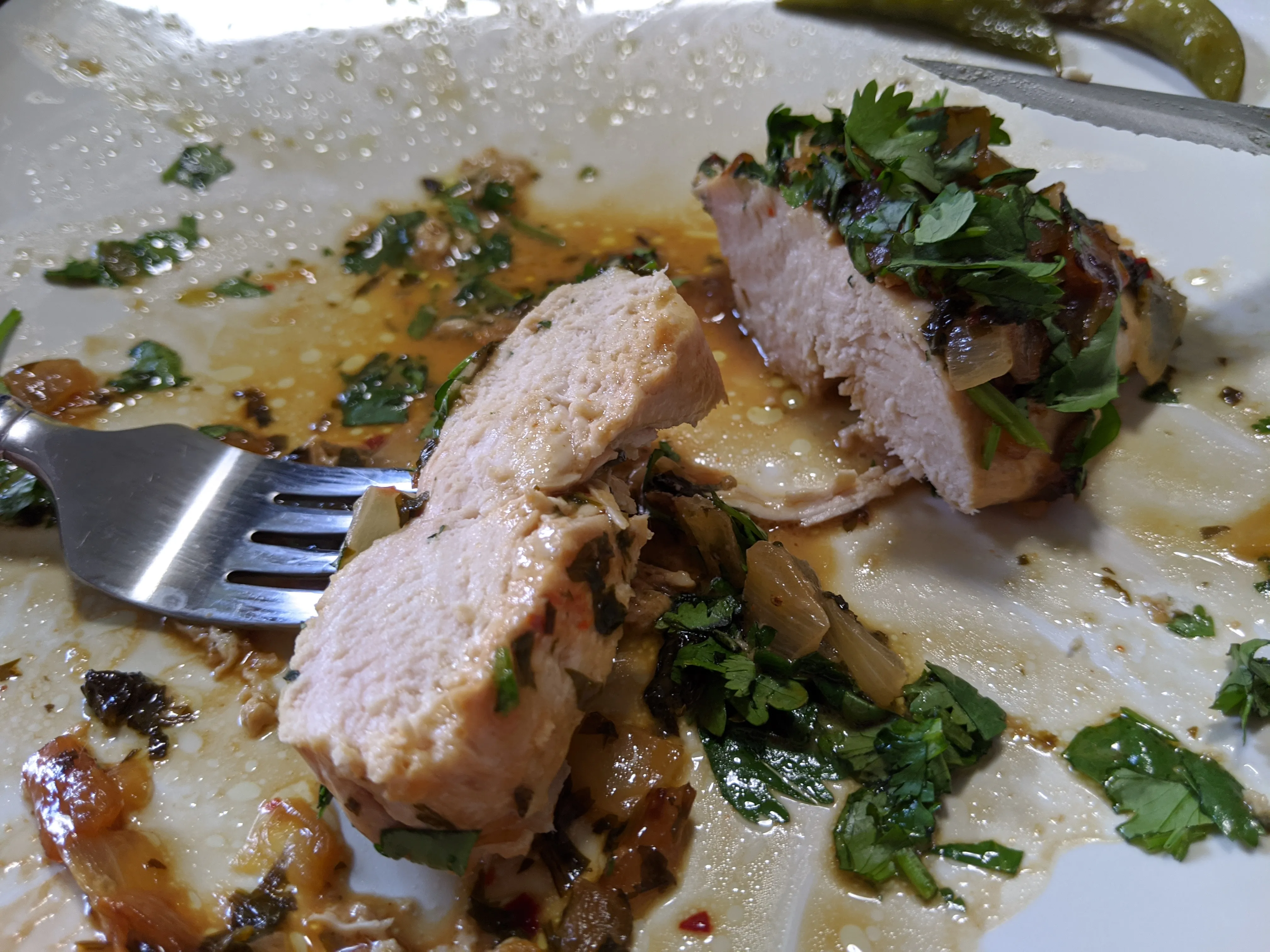 Skillet Chicken with Creamy Cilantro Lime Sauce