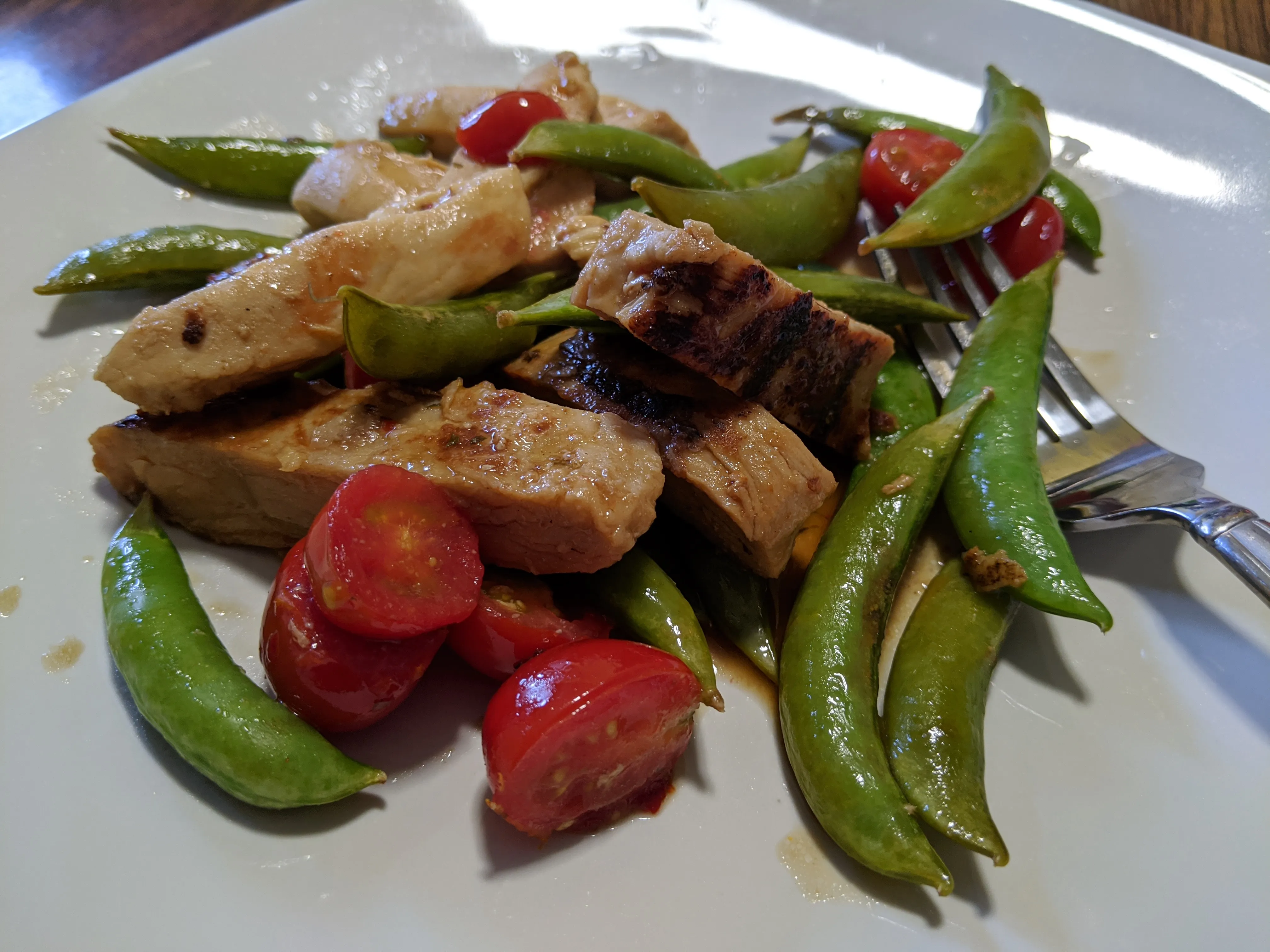 close up view of Balsamic Chicken and Vegetables